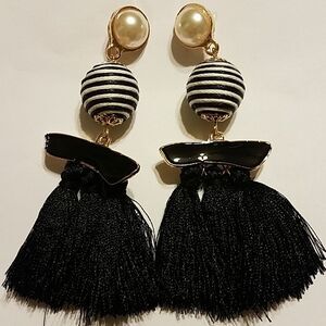 Tassel Earrings Striped